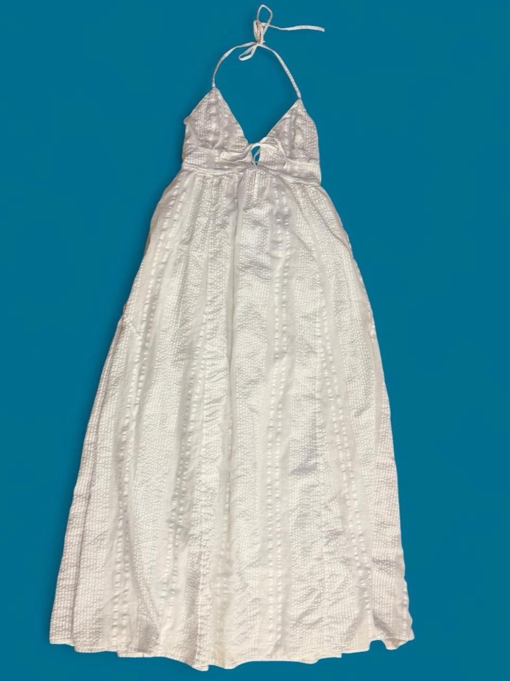 NWT White Halter Maxi Sundress